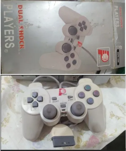 Controle Dual Shock Players (SCPH-1200) com Caixa - PS1 / PS2
