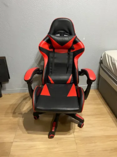 Cadeira Gamer Reclinável Preta e Vermelha
