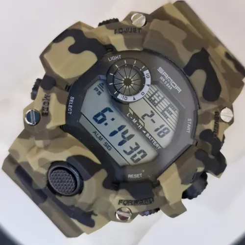 Relógio SANDA 2183 3ATM - À Prova D?Água Militar Rajado Borracha Rajada