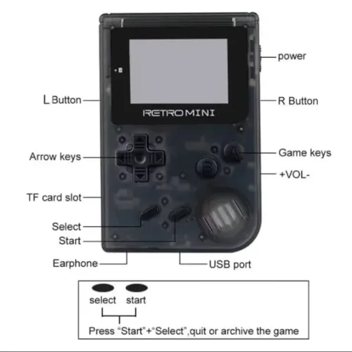 Retro Mini portátil de bolso com emuladores de jogos