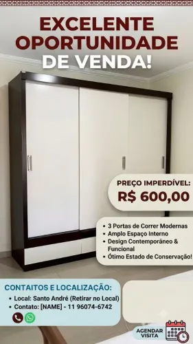Guarda roupa MDF 