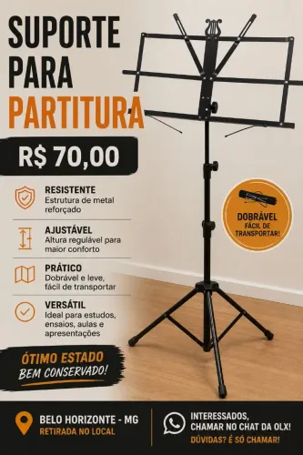 Suporte para Partitura - R$ 70