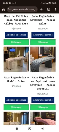 Sofá maca imperial para cílios estética