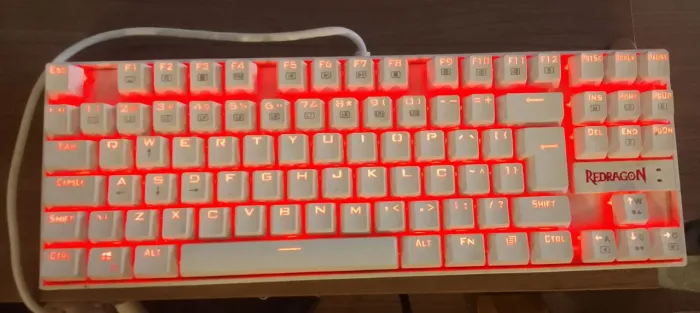 Teclado Gamer Luminoso (Redragon Kumara mod: k552w-2)