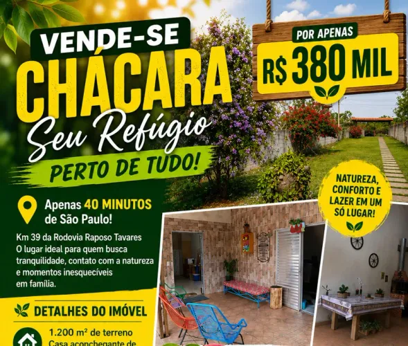 Chácara Seu Refúgio - Perto de São Paulo