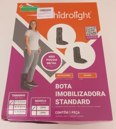 Bota Imobilizadora Standard - Modelo Curta (Tamanho P - 33 a 37)