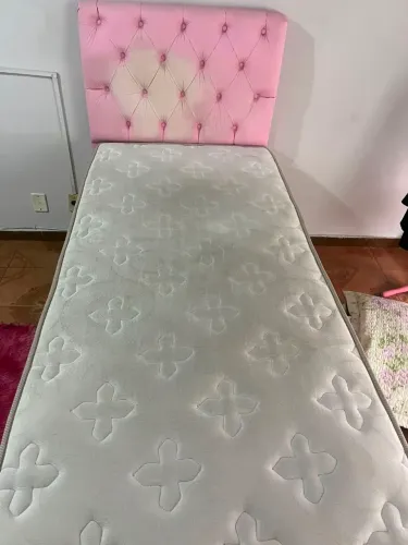 Kit Quarto Solteiro: Guarda-Roupa e Cama Completa (Colchão Umaflex, Base Box e Cabeceira)