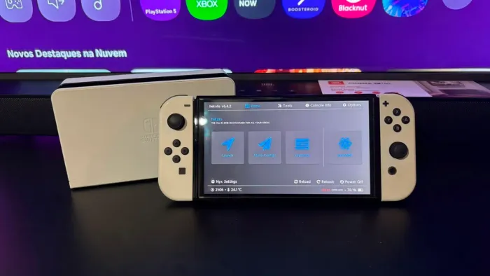 Nitendo Switch Oled DESBLOQUEADO E PELÍCULA DE TELA