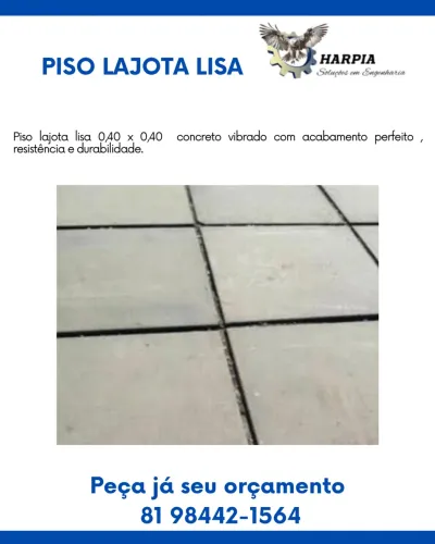 Lajota concreto vibrado lisa