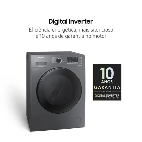 LAVA E SECA SAMSUNG WD11A COM ECOBUBBLE INOX LOOK 11/7KG
