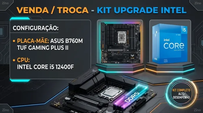 Kit Gamer i5 12400F + Placa mãe Asus B760M Tuf plus II DDR5