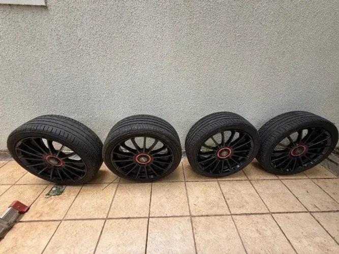 Jogo de Rodas Aro 18 FT38 Sunline + Pneus Farroad + Molas RedCoil