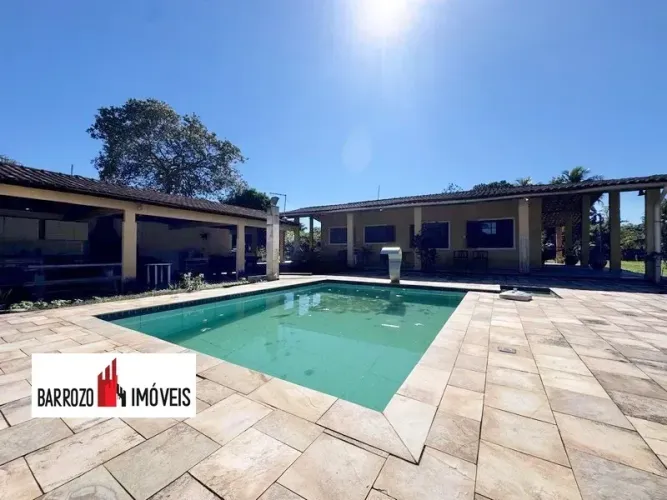 Barrozo Imóveis - Sítio a venda com 6.100 m² com piscina, plano.