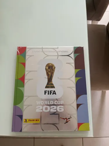 Álbum da copa capa dura prata 2026 no plástico