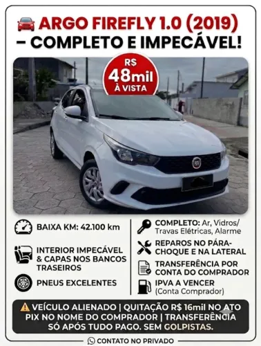 Fiat Argo 1.0 6V Flex. 2019