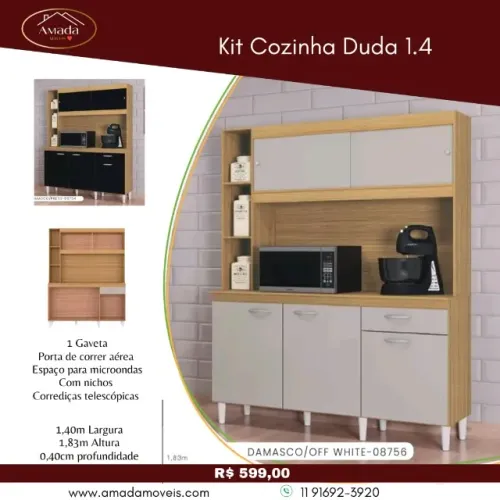 Kit Cozinha Duda 1.4, a pronta entrega