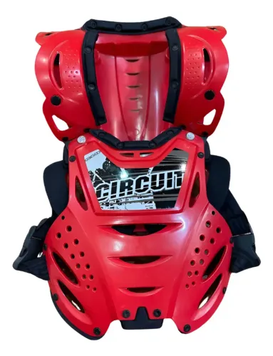 Colete Circuit Com Protetor De Ombro Vermelho