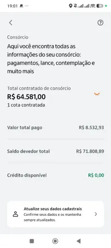 Vendo Apto em consórcio