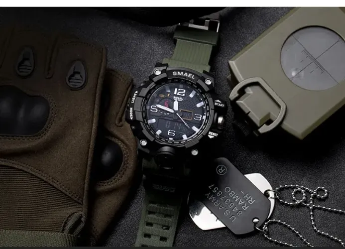 Relógio Smael Militar G-Shock Frete Grátis Prova D'água Original Com Caixa
