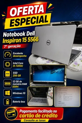 Notebook Dell Inspirion 15 5566. Sétima geração