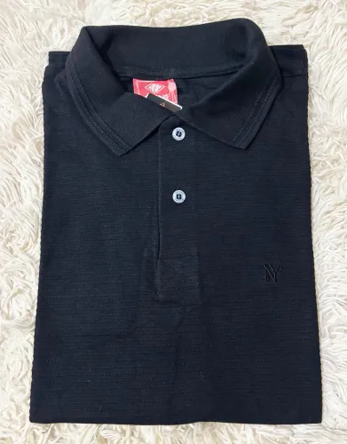 Camisa Polo Textura Preta