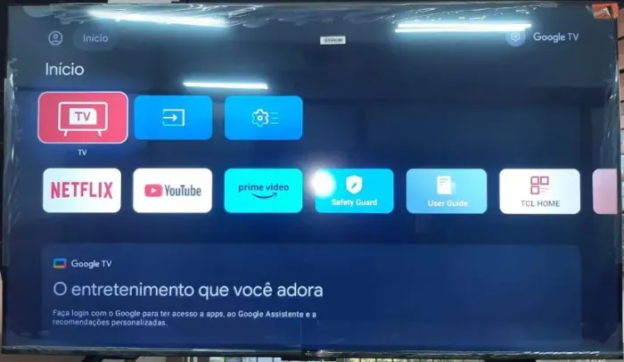 Smart TV 55" TCL QLED 4K 120Hz Modelo 55P7K com Android Google TV