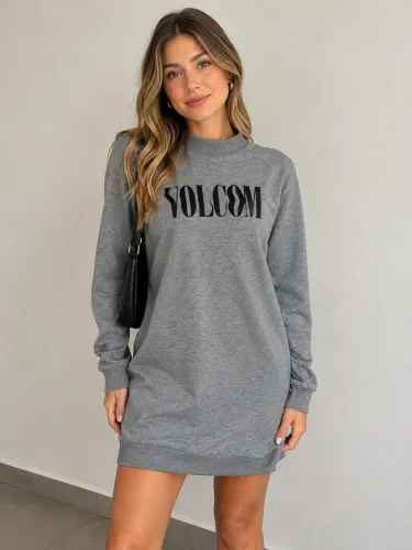 Vestido Moletinho Cinza VOLCOM P