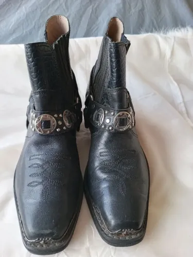 Bota Country Texana Vodamar Couro Preto Nº 40 - Perfeito Estado