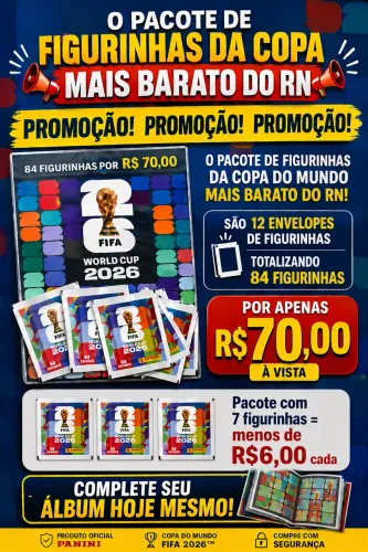 ÁLBUM DA COPA - O PACOTE DE FIGURINHAS MAIS BARATO DO RN