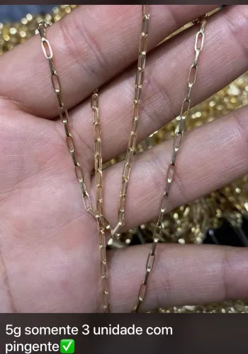 Cordão tijolinho em ouro 18k 5 gramas 