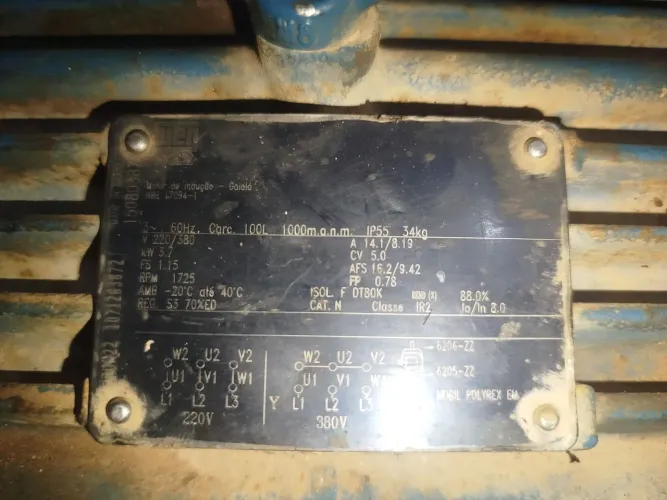 MOTOR TRIFÁSICO 5cv