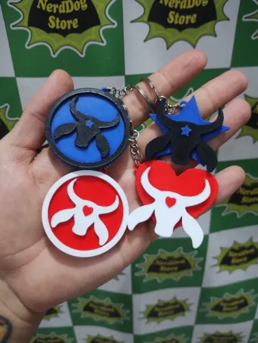 Chaveiro Bois de Parintins - Bumbá Caprichoso Garantido - NerdDog Store