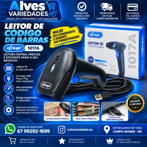 LEITOR DE CODIGO DE BARRAS ?nup 1017A