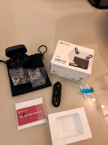 Microfone Hollyland Lark M2S sem fio, com caixa e acessórios, pouco uso
