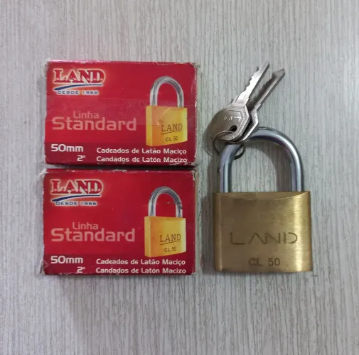 Cadeado de Latão Maciço 50mm - Novo