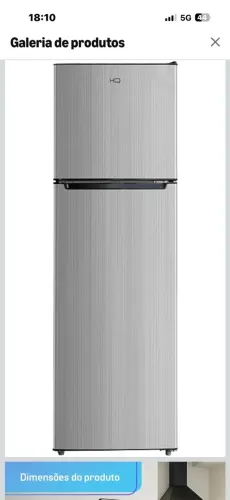 Geladeira Refrigerador HQ Defrost 290 Litros Preto/Cinza HQ-290RDF 127V HD