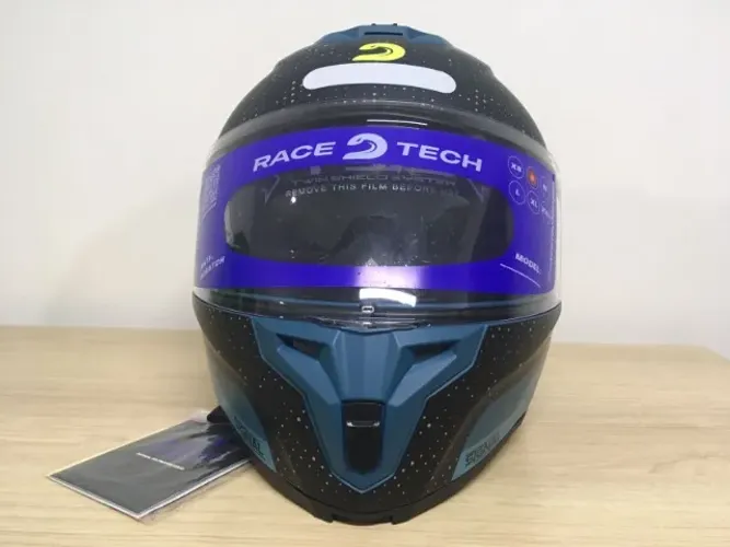 Capacete Race Tech Signal Gear Azul Fosco Tamanho 56