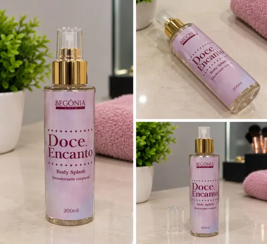BODY SPLASH DESODORANTE CORPORAL DOCE ENCANTO GOLD 200ML BEGONIA