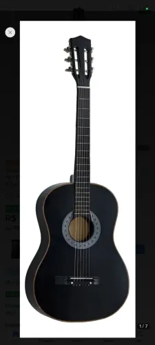Violão Clássico Queen's Conthey D13751 6 Cordas Aço Preto Verniz