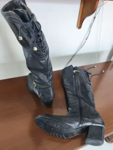 Bota de couro, salto 5
