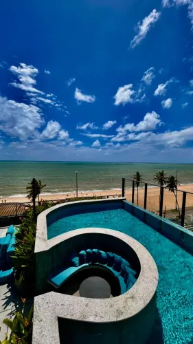 Flat Beira Mar com Vista Definitiva no Jardim Oceania