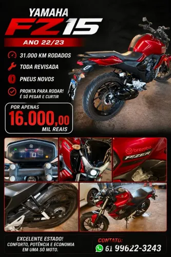 Vendo Yamaha fz15 abs 22/23 toda revisada