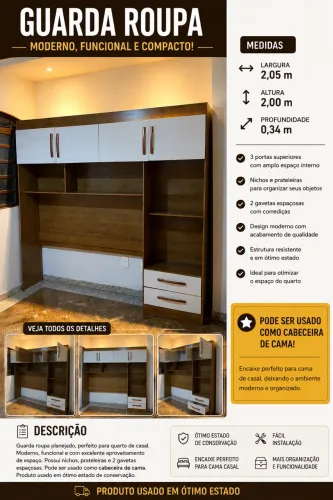 Guarda-Roupa - MDP - Usado