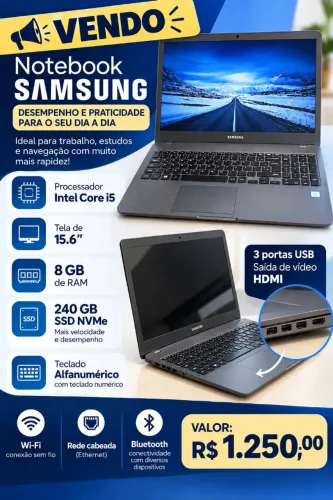 Vendo Notebook Samsung