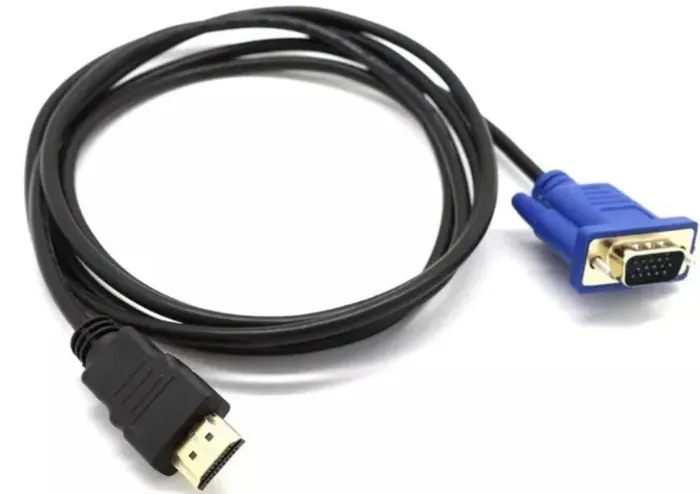 Cabo Adapt 1.5m/16ft Ouro Hdmi Macho Para Vga Macho 15 Pinos Arduino Automação COD-CP360