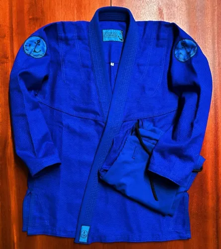 Kimono trançado reforçado azul porto