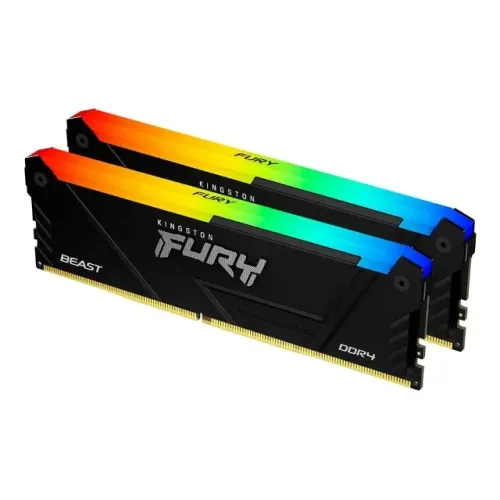 kingston fury beast 64gb 3200mhz ddr4 cl16 rgb argb memória ram (2x32gb)