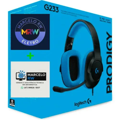 HEADSET LOGITECH G233 PRODIGY ? - OPORTUNIDADE! ? - Marcelo RW Eletro ?
