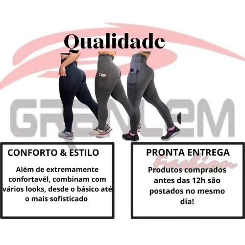 Legging Fitness Forrada com Bolso | Cintura Alta | Academia