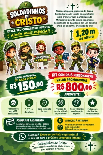 Display MDF Soldadinho de Cristo